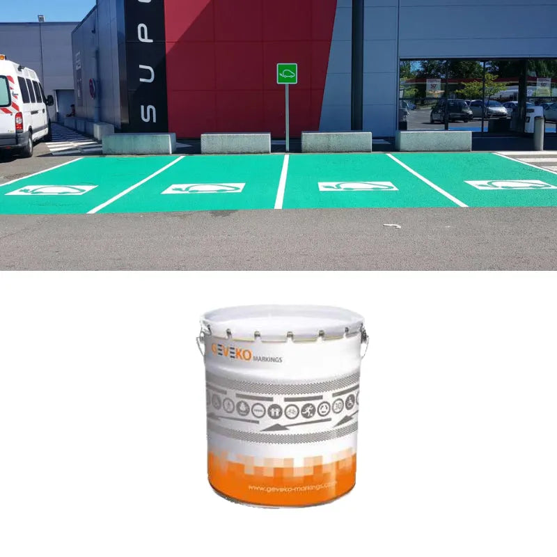 Peinture Verte RAL6018 POLYKOLOR – Marquage au Sol Borne de Recharge