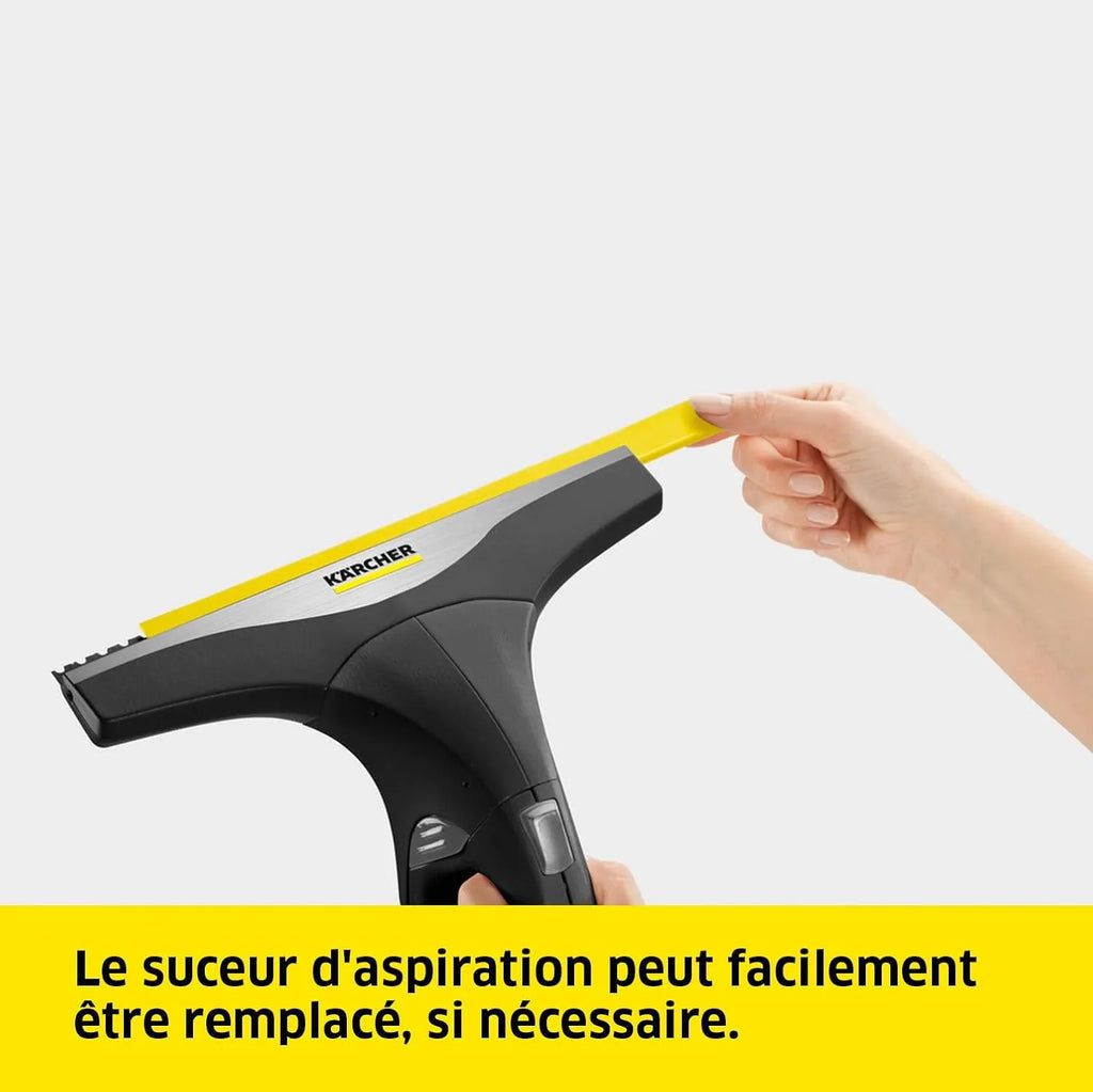 Kärcher WV 2 Black Edition – Nettoyeur de Vitres Sans Fil, 35 min d’Autonomie, 2 Raclettes