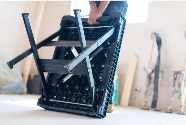 Établi pliant télécom replié transport véhicule