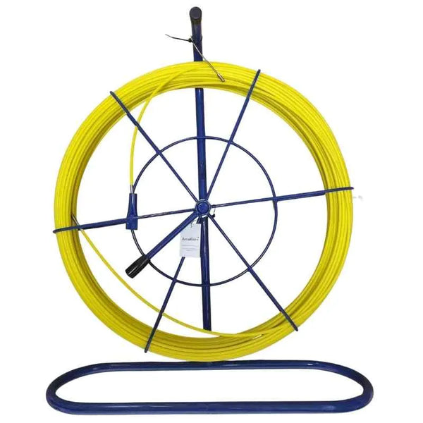 Aiguille Tire Fil 100m fibre de verre 6mm sur dévidoir bleu AMAFIBRE