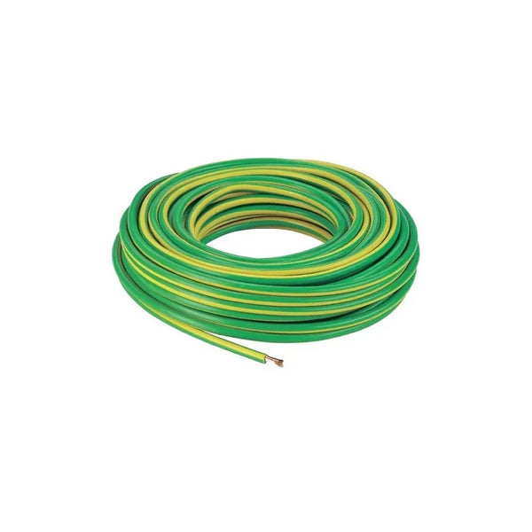 CÂBLE DE TERRE VERT JAUNE - 6 MM² - 100 MÈTRES