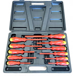 Jeu Professionnel de 11 Tournevis Isolés VDE - Manche Caoutchouté Ergonomique - Coffret Complet