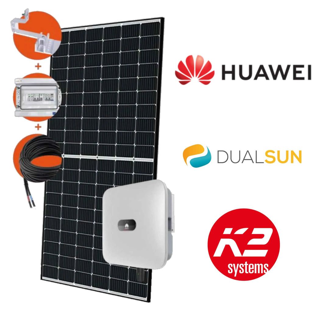 Kit Solaire Photovoltaïque Autoconsommation Monophasé Huawei / Dualsun 3kW